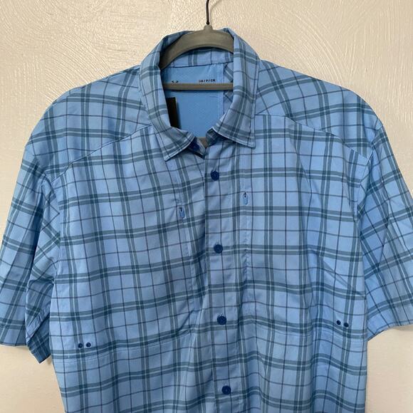 Under Armour Men's Blue Tide Chaser 2.0 Plaid Short Sleeve UPF 30 Size Small - Picture 2 of 12
